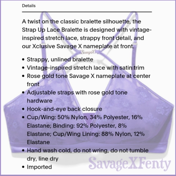 Taboo Blue~3X~Strap Up Lace Bralette - Picture 9 of 9